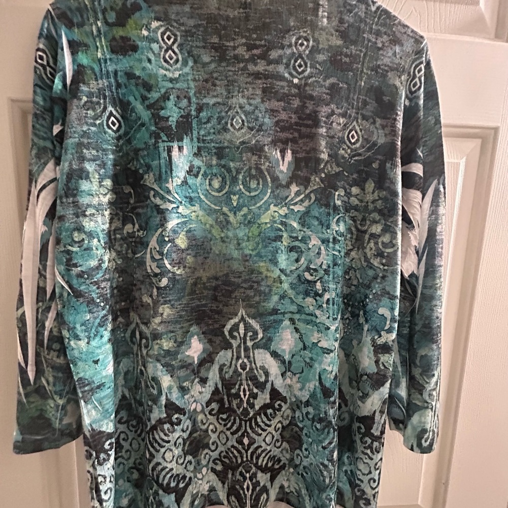 Reba Multicolored Rhinestone Top - Picture 2 of 5